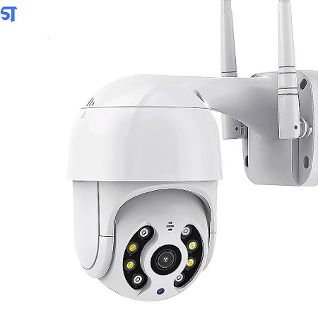 Câmera De Segurança IP Wi-Fi Externa Giratória Visão Noturna-Detectora De Áudio- Detecção Facial-Wifi Smart Camera