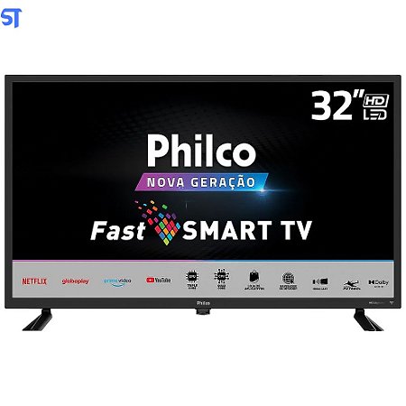 Smart TV 32 LED PHILCO Fast " PTV32D10N5SKH Wi-Fi 2 HDMI 2 USB 2.0 Audio Dolby