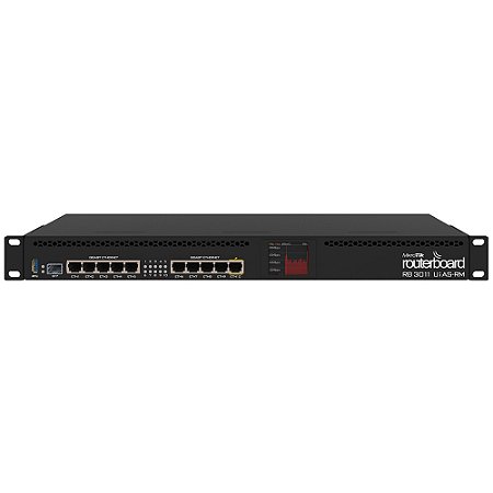 Routerboard Mikrotik RB3011UIAS-RM BR L5 Com 10 Portas GIGABIT + Porta SFP Fibra óptica