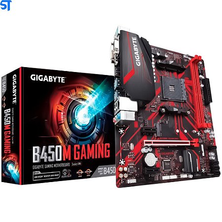 Placa Mãe Gigabyte B450M Ddr4 DS3H V2 4xDDR4 OC