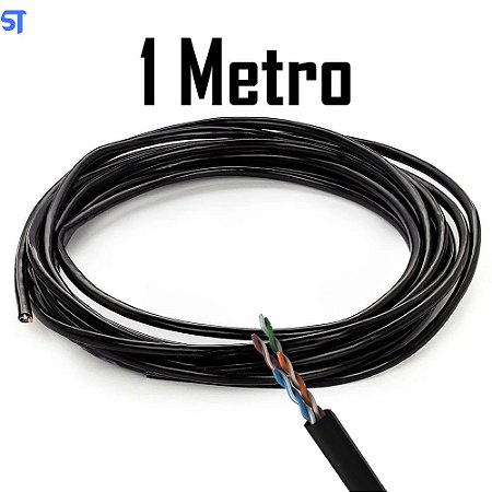 Metro de Cabo de Rede Cat. 5E 100% Cobre LAN U/UTP 24AWGX4P LAN Maxx Preto