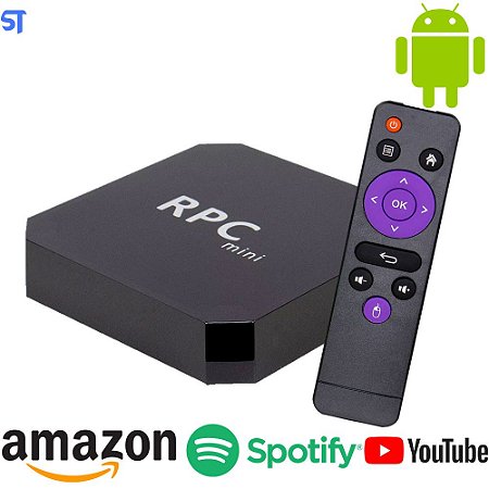 Receptor Sate TV Box RPC Mini 8K 16 RAM / 128GB / Android 10.1 - Preto
