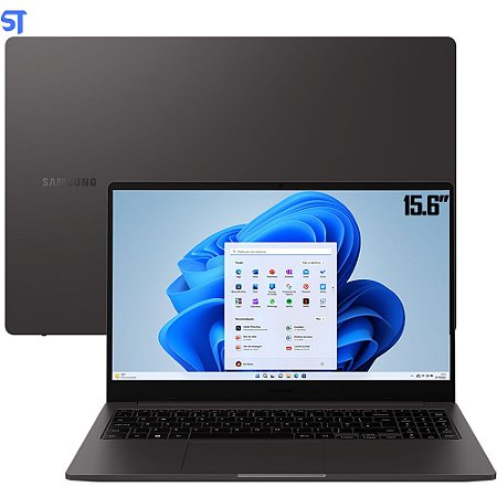Notebook Samsung Galaxy Book 2 Intel Core i3-1215U, Windows 11 Home, 8GB, 256GB SSD, 15.6" Full HD LED NP550XED-KT4BR