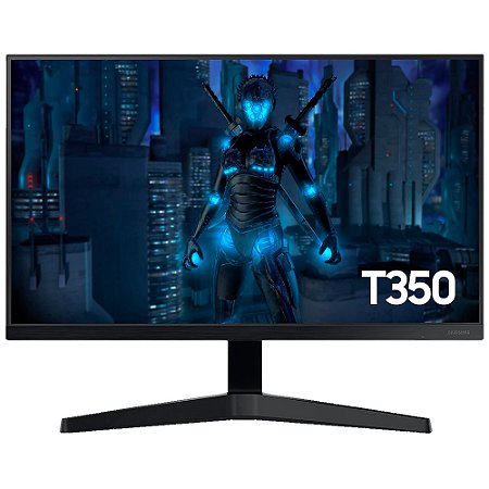 Monitor Gamer Samsung 24" T350, Full HD, 75Hz, HDMI, VGA, Freesync, Preto - LF24T350FHLMZD