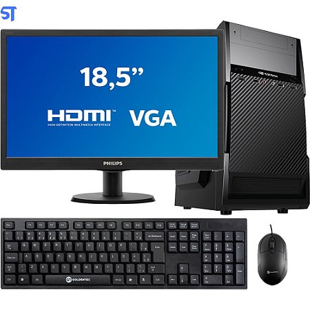Computador Core i3-2100-HD SSD 120GB -Memória Ram 4GB- Com Monitor 18,5 HDMI- Teclado e Mouse