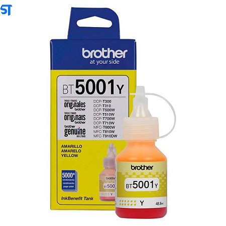 Garrafa de Tinta Brother BT5001Y Amarela 5.000 Paginas para HL 74000DW DCP T220 T300 T310 T420W T500W T510W T520W T700W