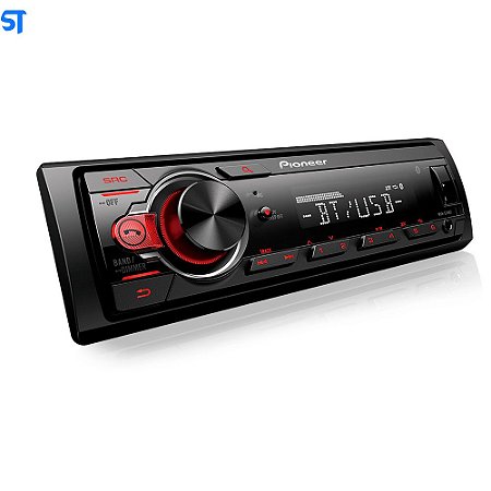 Som Automotivo Pioneer MVH-S218BT, Entrada Auxiliar Frontal, Bluetooth, Viva Voz, Entrada USB, Rádio AM/FM.