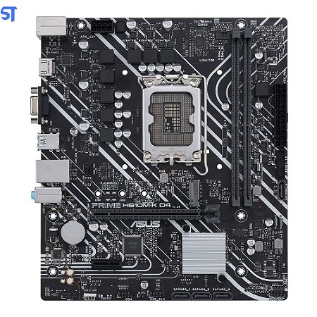 Placa-Mãe Asus Prime H610M-K D4, Intel LGA 1700, mATX, DDR4, HDMI e VGA, M.2, USB 3.2