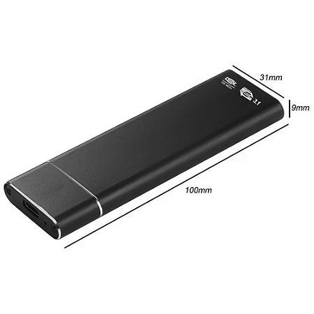 Gaveta Case Para SSD M.2 Sata e Nvme USB 3.0 Em Alumínio até 10Gbps KP-HD812
