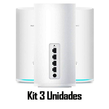 Roteador Wifi Huawei Ws5800 Ac2200 Mesh Triband 2200MBPS 2.4/5.8GHZ Kit Com 3 Unidades