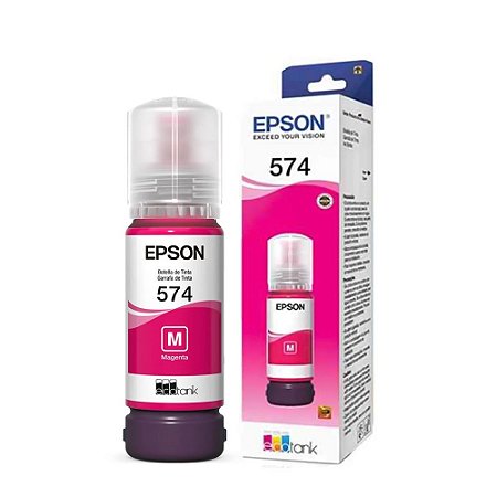 Refil de Tinta Epson 574 Magenta M 70ml Original T574120 para EcoTank L8050/ L18050