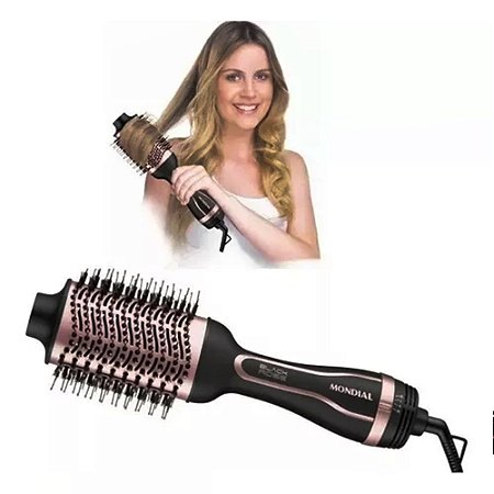 Escova Secadora Grey Rose Keratin Mondial ES-11 Bivolt