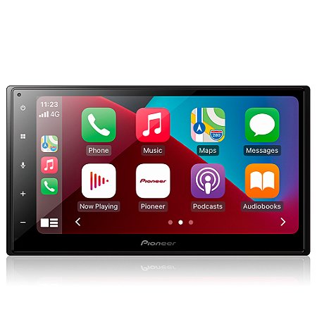 Central Multimídia Pioneer 2-Din, Tela 6,8", DMH-A4480BT, Apple Carplay, Android Auto, Espelhamento, Bluetooth