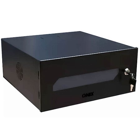 Mini Rack 19" 03u x 350mm Acr com 02 Chaves Max Eletron Preto 4040
