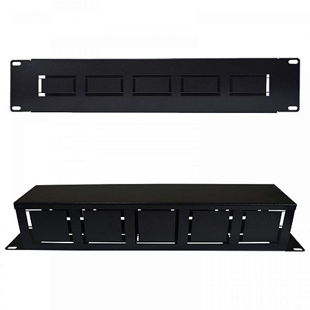 Organizador (Guia) de Cabos Padrão 19" x 2U x 80mm Alta Densidade Max Eletron  5364