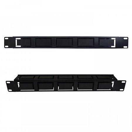 Organizador (guia) de Cabos Padrão 19" x 1u x 80mm Alta Densidade Max Eletron 4322
