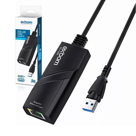 Adaptador de Rede USB 3.0 Para Rede Lan Ethernet Gigabyte 10/100/1000, Full-Duplex UL-1200,  EXBOM 04167