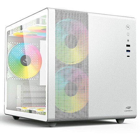 Gabinete Gamer Aquarius MT-G710WH Sem Fonte C3Tech