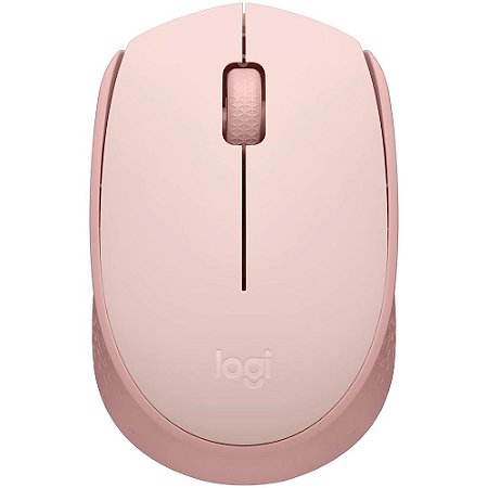 Mouse sem fio Logitech M170 com Design Ambidestro, Compacto Conexão USB - Rosa