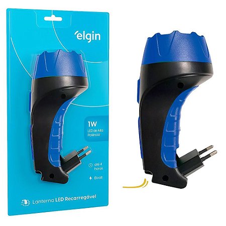 Lanterna Recarregável Power LED 1W Elgin Ele000000082423