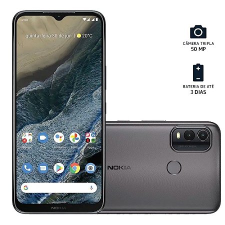 Smartphone Nokia G11 Plus 4G, 128GB, 3GB RAM, Tela 6,5", Câmera 50MP, Cinza, NK095 NOKIA