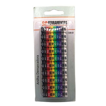 Anilha Demarcadora para Cabos 6.0MM  Com Numeros de  0 A 9  K-GL-6020-D