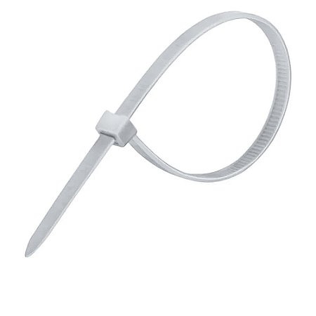 Abraçadeira Nylon 20CM Branca 2.5MM Pacote Com 100Unidades BrCabo