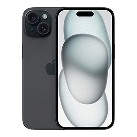 iPhone 15 Apple 256GB, Preto Tela de 6,1", 5G e Câmera de 48 MP MTP63BE/A