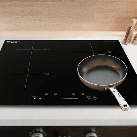 Fogão Elétrico 4 Bocas 9 Níveis Turbo Touch Cooktop de Indução Philco PCT40P Preto 220v