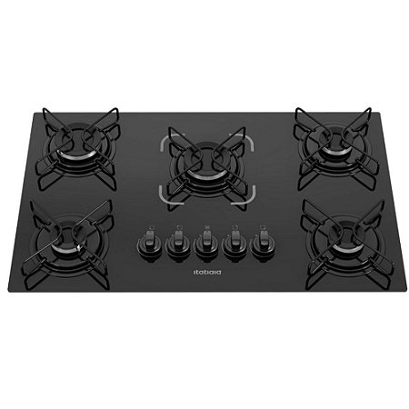 Fogão Cooktop Itatiaia Essencial 5 Bocas Preto 110V/220V