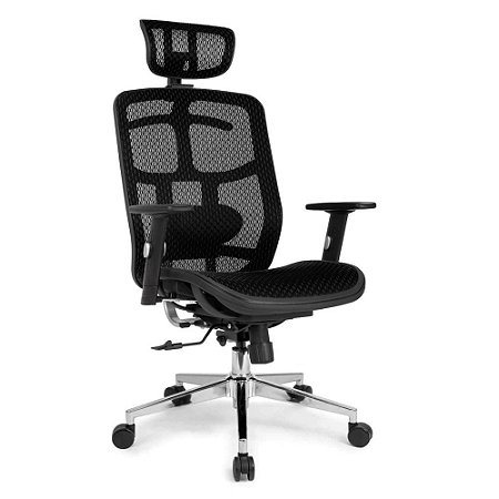 Cadeira Gamer e Escritório DT3 Office Diana Cavaleira Series Ergonômica Com Estofado de Mesh, Reclinável, Preto, 11726-7