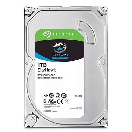 HD Interno SkyHawk Seagate 1TB Para DVR ST1000VX005 3,5” (polegadas) 5.900RPM 64MB Cache SATA 3 300MB/s