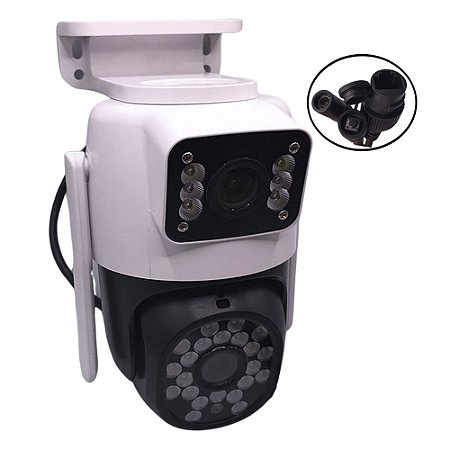 Câmera De Segurança Dupla IP Wi-Fi, Giratória, Visão Noturna, P2P, BD-JQ968AH, Detecção Facial, Youosee, 4MP, 12V/2A 3.6