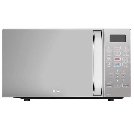 Forno Micro-Ondas Philco PMO23EB 20 L Tirar Odor Branco Espelhado 220V