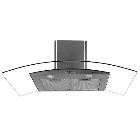 Coifa Depurador Glass Philco PC090G, Curva 90cm Inox Dupla Filtragem 220v