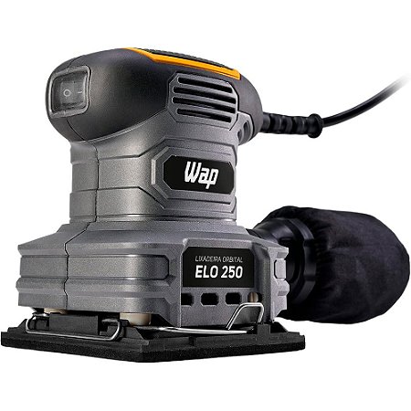 Lixadeira Orbital WAP Elo 250 Ergonômica Coletor De Pó Com 1400 Orbitas Por Minuto 250W 220V