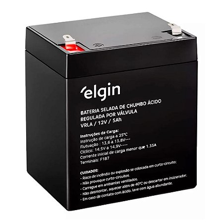 Bateria Selada de Chumbo, Elgin VRLA 12V 5AH