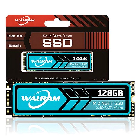 SSD M.2 SATA 6GB/s 128GB Leitura 560Mb/s Escrita 490Mb/s - Walram