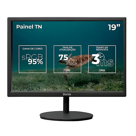 Monitor 19 Zinnia Delfos E19, TN, HD, sRGB 95, 75Hz, HDMI/VGA, ZNO-DLFE19-BL01