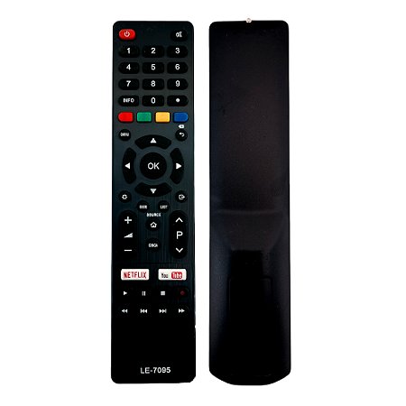 Controle Remoto Philco Smart Tecla Netflix e Youtube Lelong - LE-7095