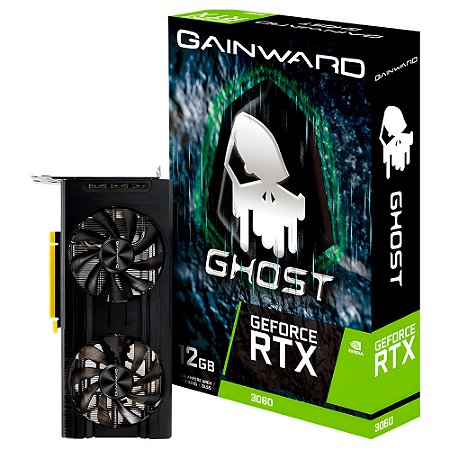 Placa de Vídeo Gainward NVIDIA GeForce RTX 3060 Ghost 190AU, 12GB GDDR6, 192 Bits, Dual FAN - NE63060019K9