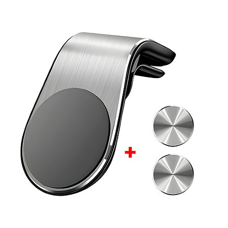 Suporte Veicular Magnético Universal Para Celular - Prata
