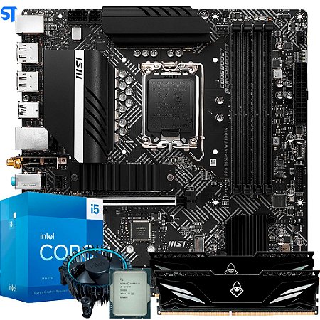 Kit Upgrade Gamer Intel Core i5-13400F, Placa Mãe MSI Pro B660M-A LGA1700 DDR4, 8GB RAM DDR4 3.200MHz Mancer