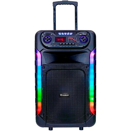 Caixa De Som Portátil 1200W RMS, Bluetooth, Função TWS, Sumay Power X Sm-CAP37, Bivolt