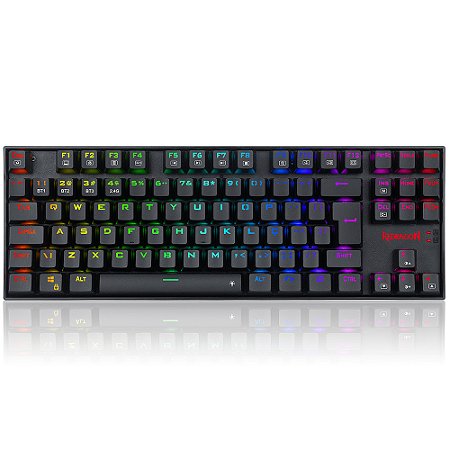 Teclado Mecânico Gamer Redragon Kumara Pro RGB Switch Marrom Preto - K552RGB-BRS-B