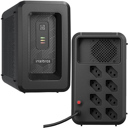 Nobreak Intelbras ATTIV 1000VA, Senoidal, Bivolt, Com 8 Tomadas de Saída 115V- Preto