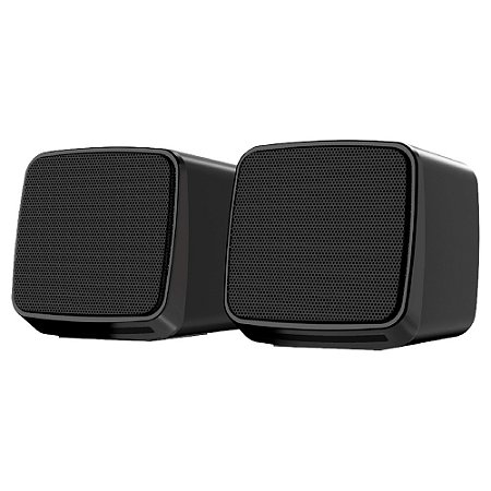 Caixa de Som Speaker C3Tech SP-40, Áudio 2.0, Conexão P2, 6W, SP-40BK - Preta