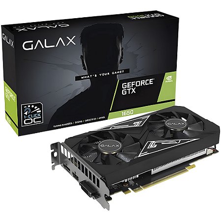 Placa de Vídeo Galax GeForce GTX 1650 EX PLUS 65SQL8DS93E1 - 4GB GDDR6 128 bits - PCI-E 3.0