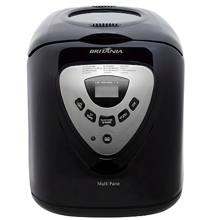 Panificadora, Multipane, 550W, Preto, 220v, Britânia 12 Programações