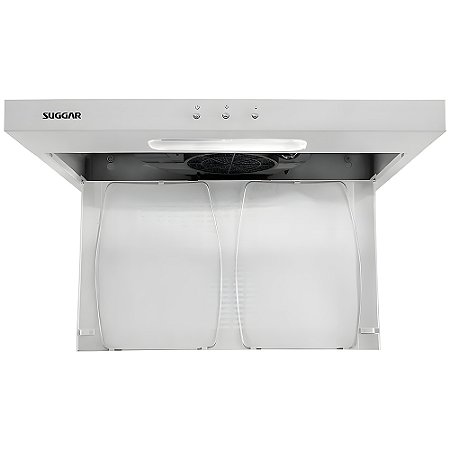 Depurador De Ar Slim Suggar 60cm Dps160BIBR -Branco Bivolt Com Manta